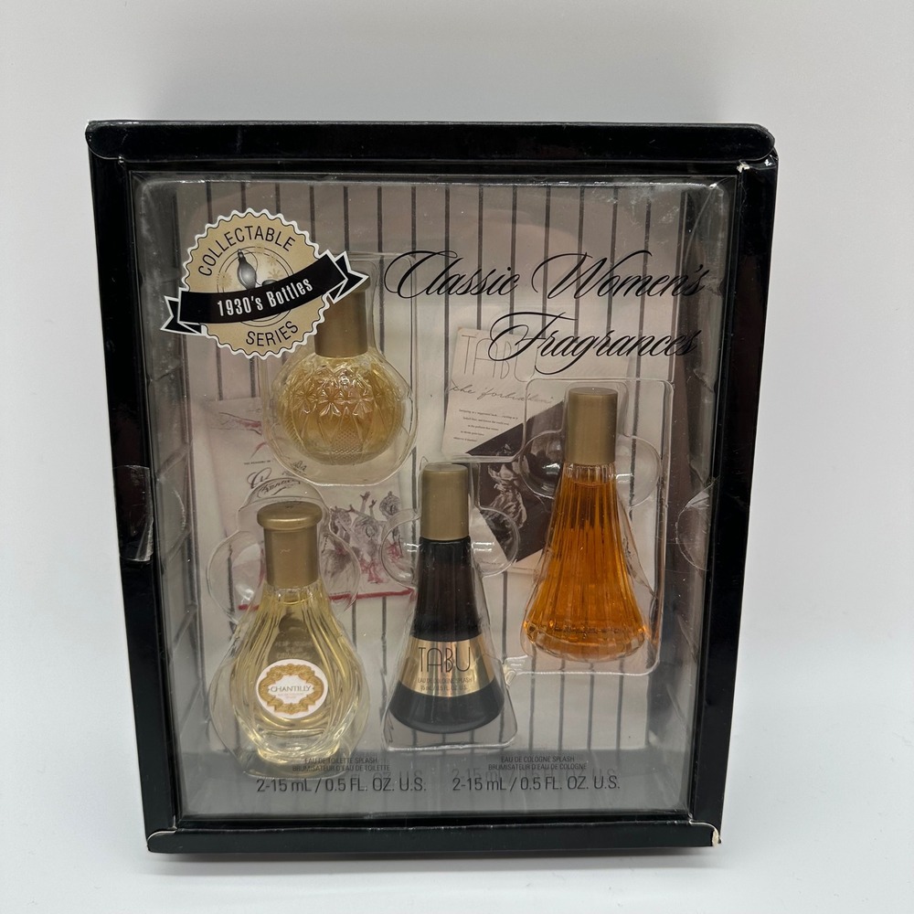 Classic Woman's Fragrances Gift Set - Tabu & Chantilly Perfume 1930's Collection